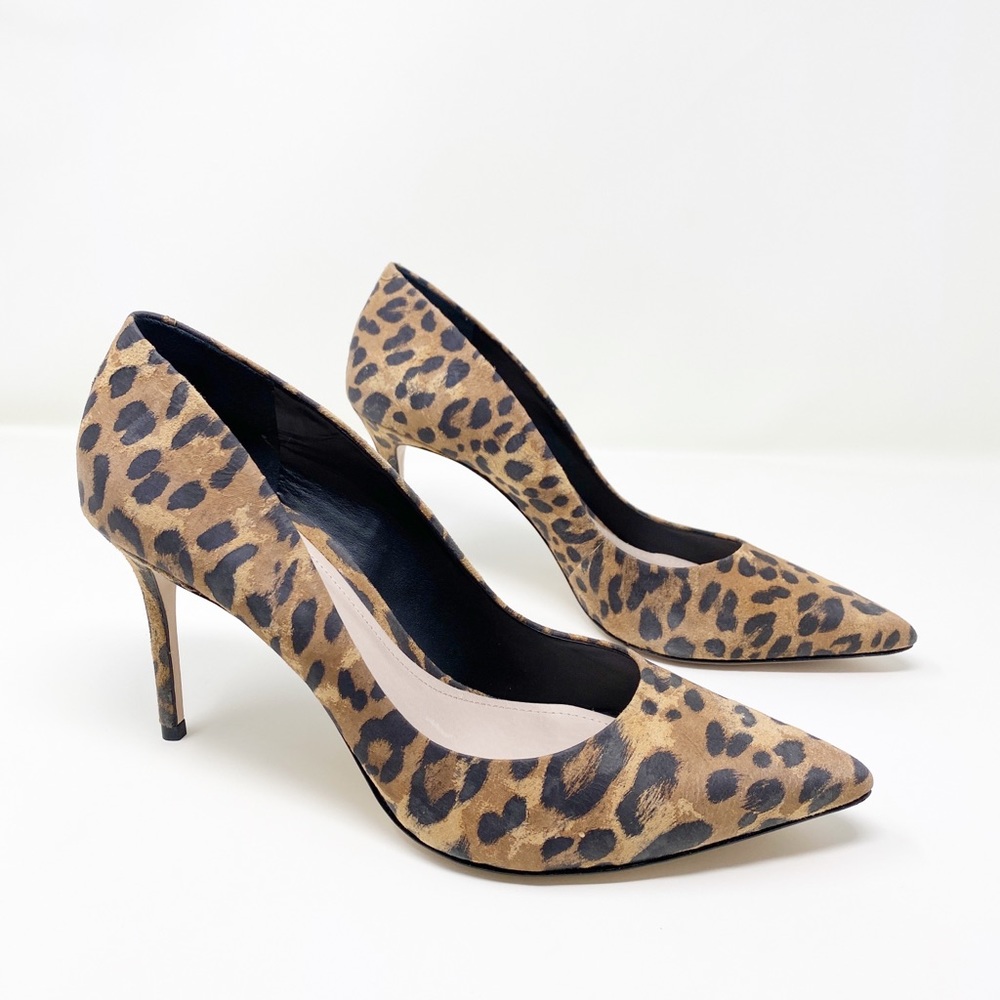 COPY - Schutz Rosie Leopard Stiletto in Natural - Sz 9.5